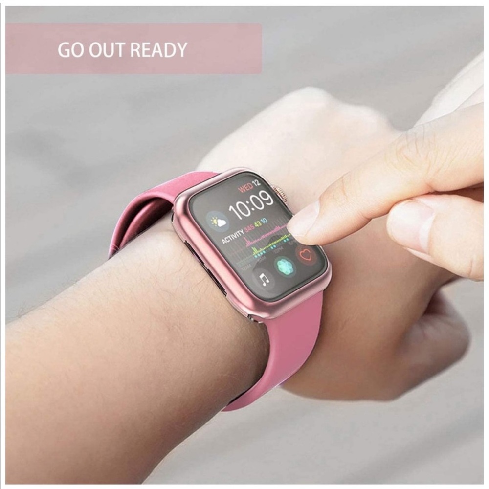 New Unisex Rose Gold Apple Watch Shiny Bumper Case 42mm - Picture 8 of 10